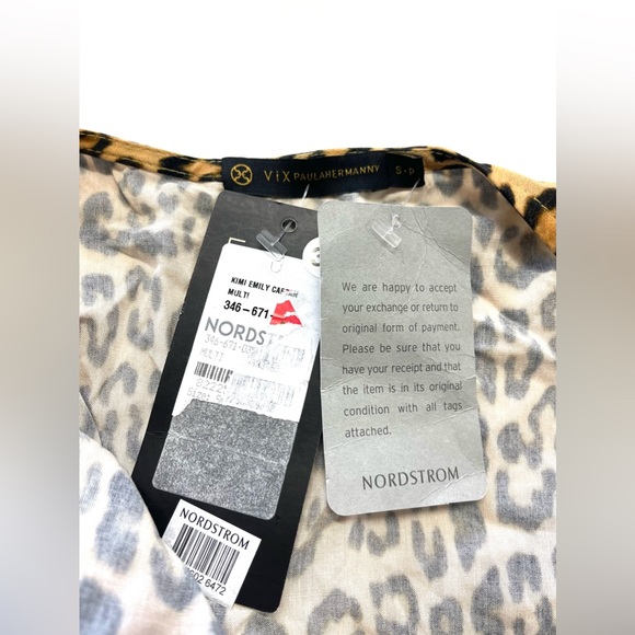 ViX paula hermanny swimwear Kimi Emily Caftan cover up sz SP - Picture 7 of 10